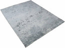 Gray Modern Abstract Design Hand Loom 8x10 Viscose Rug