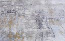 Modern Abstract Silver And Blue Hand Loom Viscose Area Rug