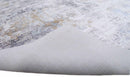 Modern Abstract Silver And Blue Hand Loom Viscose Area Rug