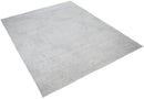 Modern Solid Design Silver Hand Loom Viscose 5x8 Area Rug