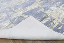 Modern Abstract Blue And Beige Hand loom 8x10 Viscose Area Rug