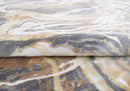 Modern Abstract Beige And Gray Hand Loom 8x10 Wool Rug