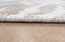 Modern Abstract Beige And Gray Hand Loom 8x10 Wool Rug