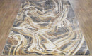 Modern Abstract Beige And Gray Hand Loom 8x10 Wool Rug
