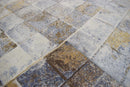 Contemporary Style Blue And Gold Hand Knotted Bamboo Silk 8x10 Area Rug