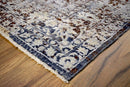 Traditional Gray And Brown Hand Knotted Wool 8x10 Area Rug