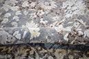 Traditional Gray And Brown Hand Knotted Wool 8x10 Area Rug