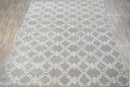 Modern Geometrical Hand Tufted Silver Wool 8x10 Area Rug
