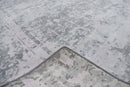 Gray Transitional Style Handmade Bamboo Silk 8x10 Area Rug