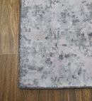 Gray Transitional Style Handmade Bamboo Silk 8x10 Area Rug
