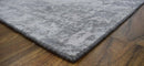 Gray Transitional Style Handmade Bamboo Silk 8x10 Area Rug
