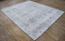 Gray Transitional Style Handmade Bamboo Silk 8x10 Area Rug
