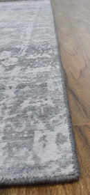 Gray Transitional Style Handmade Bamboo Silk 8x10 Area Rug