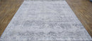 Gray Transitional Style Handmade Bamboo Silk 8x10 Area Rug