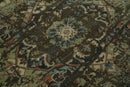 Traditional Serapi Olive Hand Knotted 8x10 Wool Area Rug