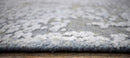 Gray and Silver Modern Abstract Hand Knotted 8x10 Wool Area Rug