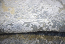 Gray and Silver Modern Abstract Hand Knotted 8x10 Wool Area Rug