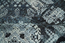 Traditional Style Blue Hand Knotted Wool 8x10 Area Rug