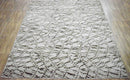 Modern Abstract White And Brown Hand loom 8x10 Viscose Area Rug