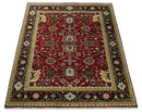 8x10 Rust and Blue Hand Knotted Traditional Antique Turkish Wool Rug | TRDCP578810
