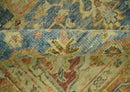8x10 Rust, Gray and Beige Traditional Vintage Style Hand Knotted Wool Area Rug