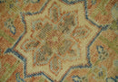 8x10 Rust, Gray and Beige Traditional Vintage Style Hand Knotted Wool Area Rug
