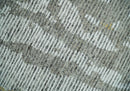 8x10 Silver and Charcoal Modern Abstract Handmade Wool Area Rug