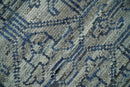 8x10 Hand Knotted Silver and Blue Traditional Persian Area Rug