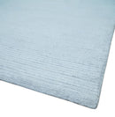 8x10 Solid Plain Blue, Silver Hand Loomed Modern Scandinavian Art Silk Loop Cut Area Rug