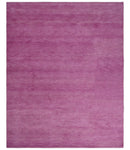 8x10 Solid Purple Woolen Hand Tufted wool area Rug
