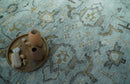 8x10 Traditional Hand Knotted Blue and Ivory Hand Knotted wool area Rug
