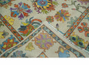 8x10 Wool Traditional Persian Beige and Peach Colorful Hand knotted Oushak Area Rug | TRDCP1071810S