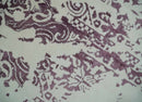 8x11 Beige and Dark Purple Modern Abstract Hand Knotted Wool Area Rug