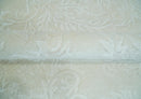8x11 Beige and Silver Hand Woven and Carved Modern Art Silk Area Rug