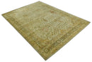 8x11 Vintage Persian Design Brown and Beige Hand Tufted Wool Area Rug