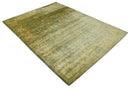 8x11 Vintage Persian Oushak Design Brown and Beige Antique Hand Tufted Wool Area Rug | BAN5