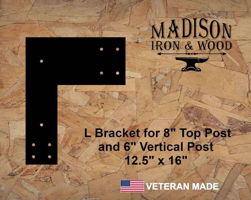 L Bracket for 8" Cross Post and 6" Vertical Post