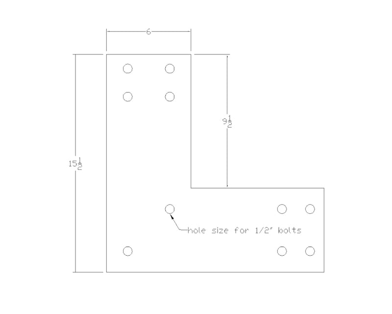 Industrial Style Brackets for 8x8 Dimensional Lumber