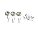 9" 12V Puck LED Light Set with 3000K Warm White, Touch Dimmer, and 150W Plug-In Driver