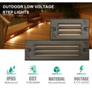 9" Grating Outdoor Step Lights with 5W LED, Flush Mount