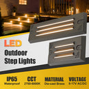 9" Grating Outdoor Step Lights with 5W LED, Flush Mount