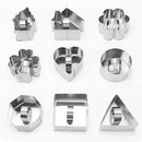 9 piece stainless steel bakeware mold set kitchen cookie cutters