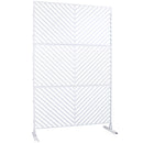 Outdoor & Indoor Privacy Screen Metal Privacy Screen 76' H×48' W, Freestanding Decorative Privacy Screen for Deck Balcony Patio, Privacy Fence Panels for Outside Lawn Garden PS113 WHITE