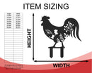 Metal Chicken Garden Stakes | 4 Piece Set | Outdoor | Up to 30" | Over 20 Color Options