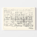 Vintage Map of Springfield, OH Business Section 1929