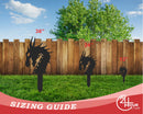 Metal Dragon Garden Stakes | Metal Garden Set | Outdoor | Up to 24" | Over 20 Color Options