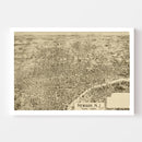 Vintage Map of Newark, New Jersey 1895