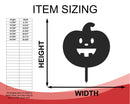 Metal Halloween Pumpkin Garden Stakes | Set of 3 | Up to 46" | Over 20 Color Options