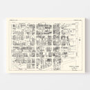 Vintage Map of Toronto, Canada 1929