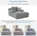 Oversized Chaise Lounge With Deepseat Corduroy Upholstery